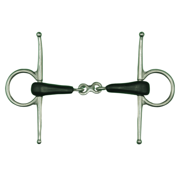 French Link Rubber Full Cheek Snaffle