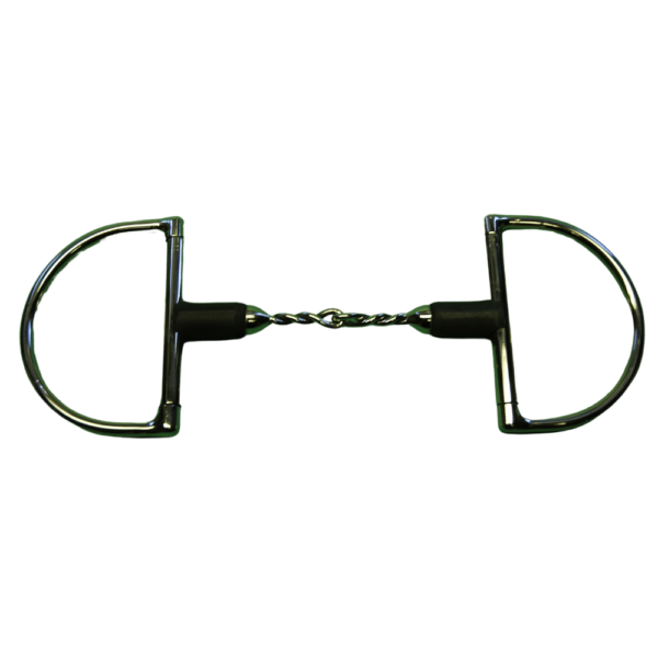Rubber & Twisted Wire Combination Mouth D Ring