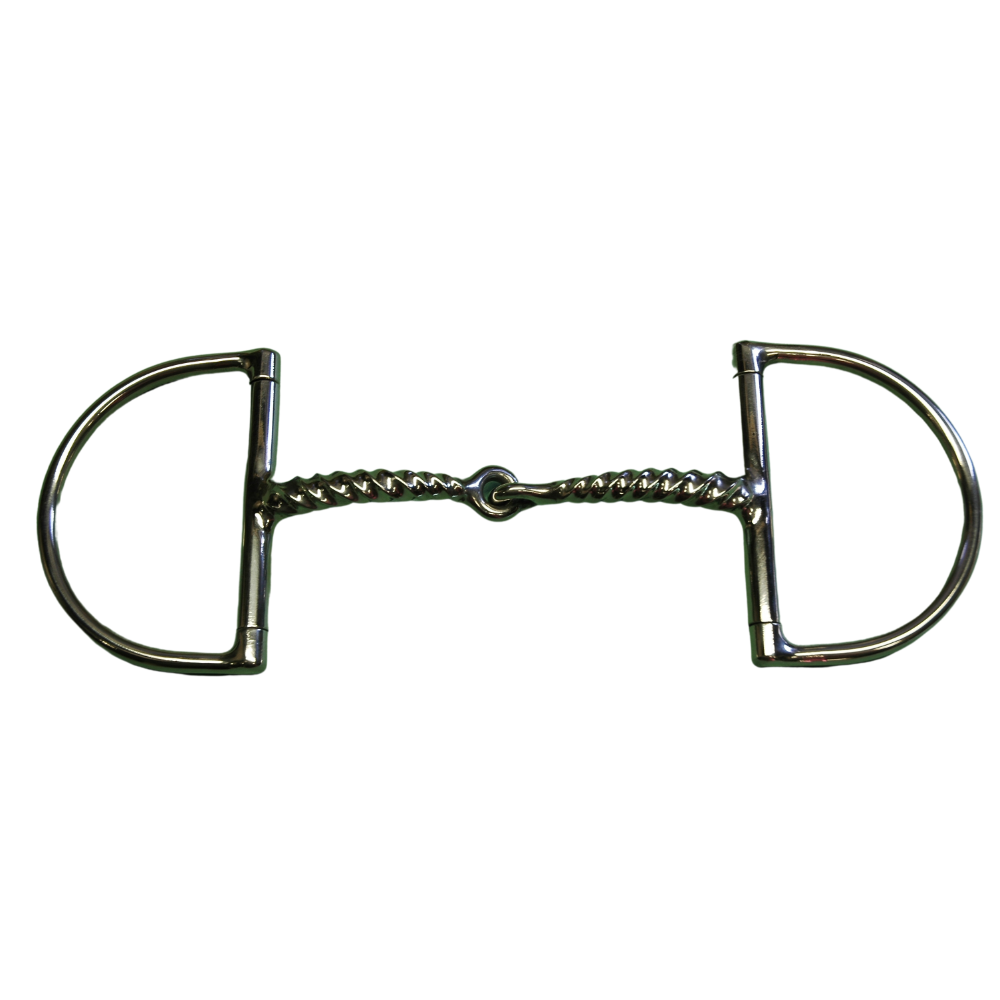 Tapered Corkscrew D Ring Snaffle Bit EquuSport Custom Saddlery