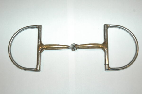 Brass Jointed Snaffle D Ring
